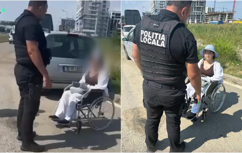 O tânără cerșea în scaun cu rotile pe o stradă din București, în timp ce mama ei o aștepta într-un BMW X5 de aproape 100.000 de euro