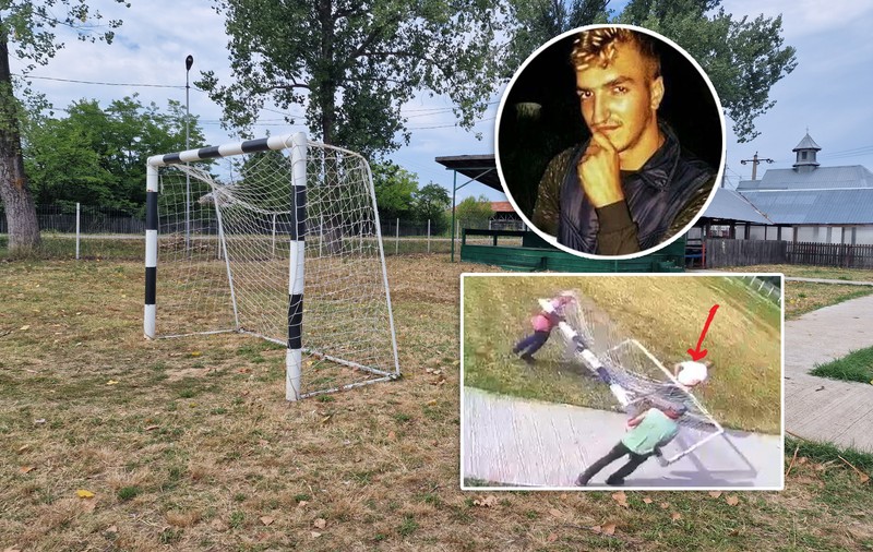 VIDEO. Un tânăr de 23 de ani a murit strivit de o poartă de fotbal, după ce angajații Primăriei au mutat-o pentru un picnic de Ziua Comunei. Primarul neagă, dar imaginile surprind momentul