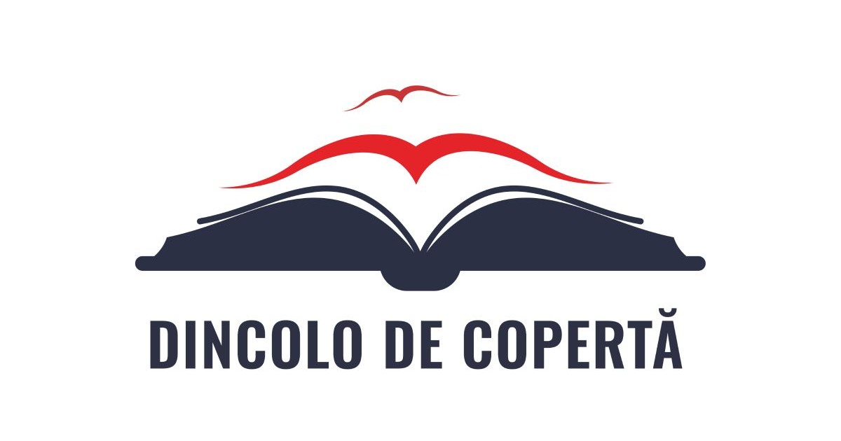 Logo-ul Dincolo de copertă, pe fundal alb