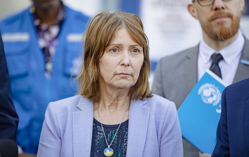 Kathleen Kavalec, ambasadoarea SUA în România, vizită la centrul Romexpo pentru refugiații ucraineni