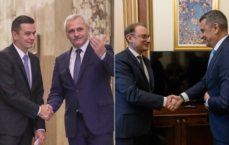 Sorin Grindeanu, Liviu Dragnea, Luca NIculescu Sursa foto: Inquam Photos / Octav Ganea, Facebook / PSD Olt