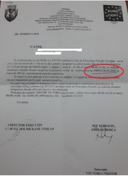 Somația primită de la Direcția de Finanțe Ploiești