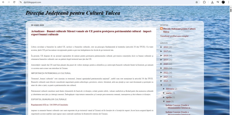 blogul Direcției Județene de Culturii Tulcea