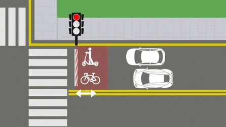 Așa va arăta marcajul rutier din București prin care bicicliștii au prioritate la semafor
