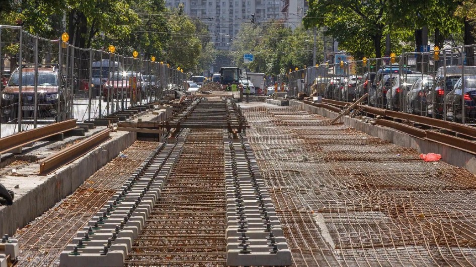 Lucrări la liniile de tramvai din București