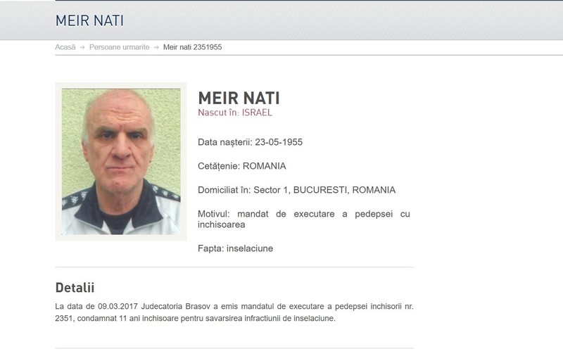 Nati Meir, reținut în Grecia, a declarat că e agent Mossad ca să scape de extrădarea în România