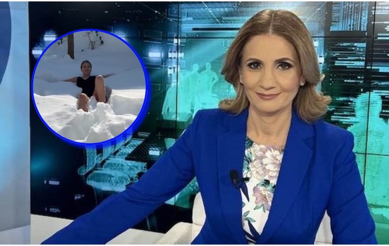 Anca Alexandrescu a rămas în costum de baie și s-a aruncat în zăpadă: „Data viitoare voi dansa cu Cristela Georgescu”. Imaginile, vizionate de sute de mii de ori