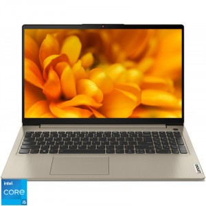 Laptop Lenovo 15.6'' IdeaPad 3 15ITL6, FHD IPS, Procesor Intel® Core™ i5-1135G7 (8M Cache, up to 4.20 GHz), 8GB DDR4, 256GB SSD, Intel Iris Xe, No OS, Sand