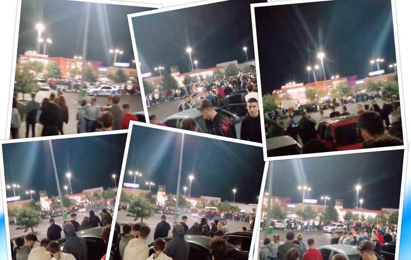 Drifturi ilegale în parcarea mall Băneasa. Sute de persoane au încălcat măsurile de protecție anti-COVID