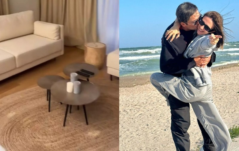 Imagini cu apartamentul din Olimp al Adelei Popescu și al lui Radu Vâlcan. Locuința are vedere la mare: „Dormim pentru prima oară aici”