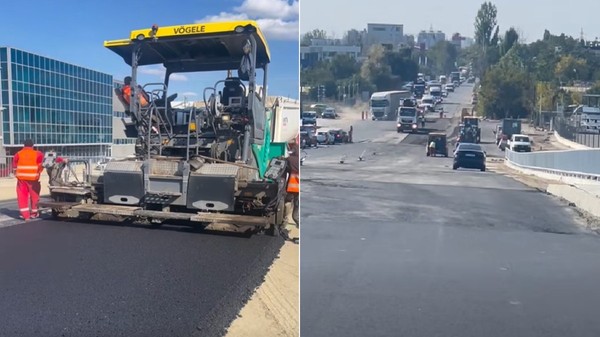 Lucrări de asfaltare între Lotul 3 Afumați (DN2) - Pantelimon (DN3)
