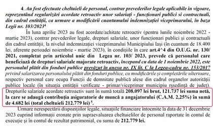 Extras din raportul Curții de Conturi