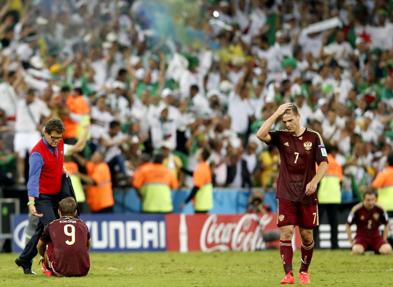 Ruşii au părăsit şi Mondialul din 2014 cu coada între picioare FOTO: EPA