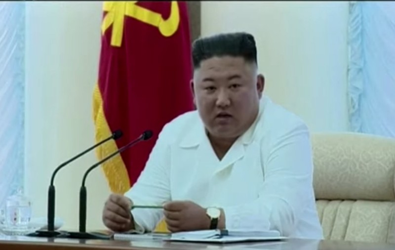 Imagini cu Kim Jong-un la o şedinţă de partid, difuzate de televiziunea de stat nord-coreeană