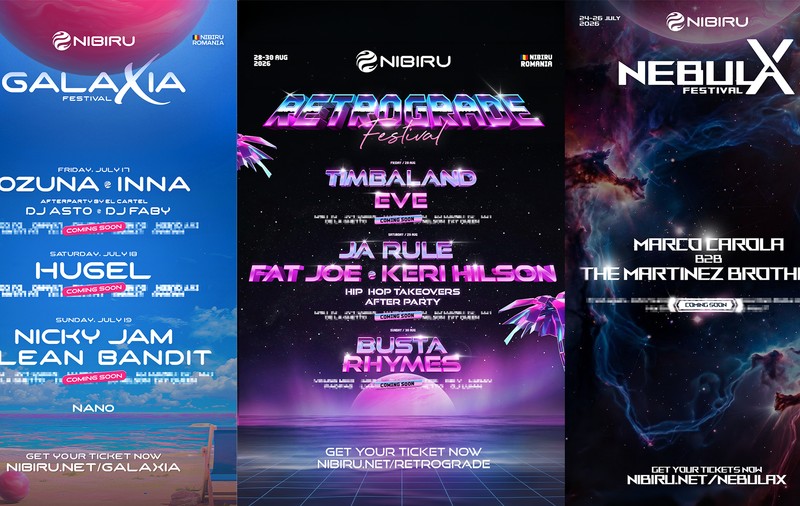 NIBIRU: 90 de artiști și festivaluri noi, în cel mai mare anunț de până acum, dezvăluit într-un live-maraton de 5 ore