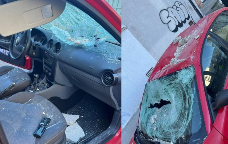 Mașina unei profesoare, avariată de tencuiala căzută de pe un bloc, la Constanța: „Când am deschis telefonul, aveam apeluri și mesaje. Văzuseră pe Facebook”