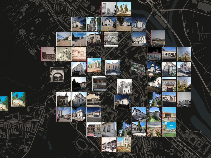 Harta interactivă a clădirilor patrimoniu din Pitești. Sursa foto: Denis Grigorescu