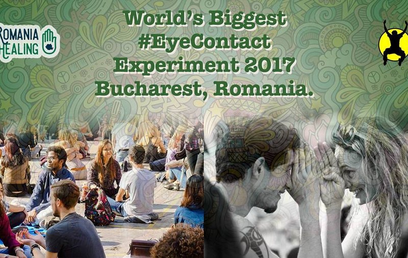 Bucharest-World’s Biggest Eye Contact Experiment 2017. Ne privim ochi în ochi cu necunoscuți, în public, pentru a readuce sentimentul de umanitate în București!