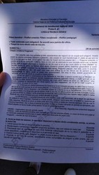 Subiectele primite de elevi la Limba şi literatura română - sesiunea de toamnă BAC 2020| sursa foto Mediafax