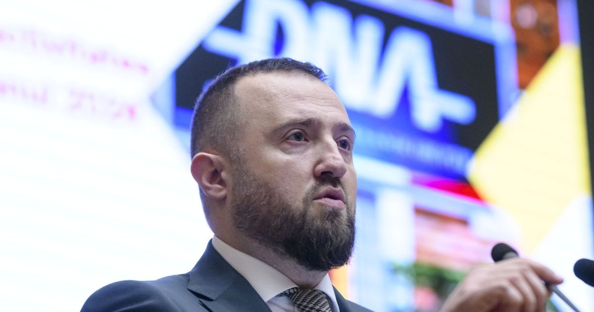 Marius I. Voineag, procuror-sef al Directiei Nationale Anticoruptie, prezinta Raportul privind activitatea Directiei Nationale Anticoruptie (DNA) desfasurata in anul 2024, la sediul Bancii Nationale a Romaniei din Bucuresti, joi, 27 februarie 2025