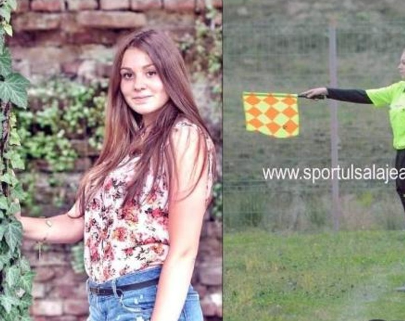 La doar 16 ani, o puștoaică-arbitru face furori printre oficialii formațiilor din Sălaj / GALERIE FOTO