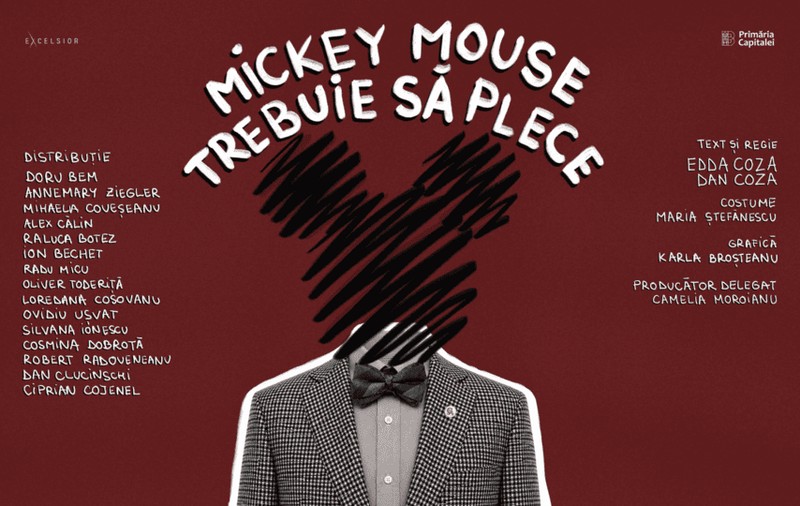 Teatrul EXCELSIOR anunță premiera spectacolului itinerant MICKEY MOUSE TREBUIE SĂ PLECE, un traseu performativ prin culisele unui liceu aflat în pragul imploziei