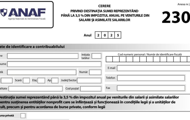 Cum redirecționezi 3,5% din impozitul pe venit în 2026