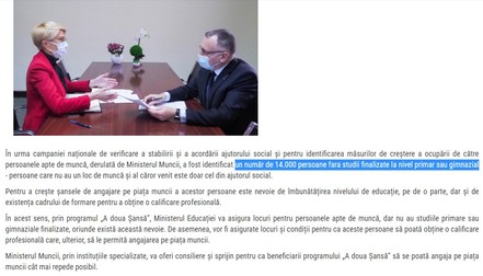 Captură site Ministerul Muncii