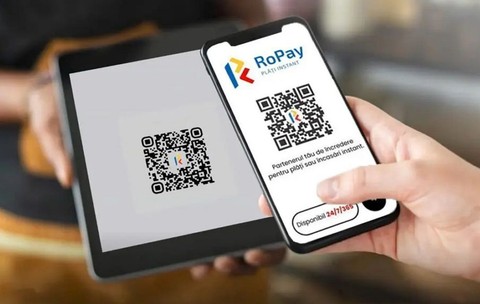  Plată instant RoPay prin scanare cod QR între telefoane mobile 