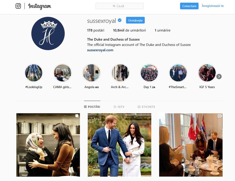Meghan și Harry au aproape 11 milioane de urmăritori pe Instagram