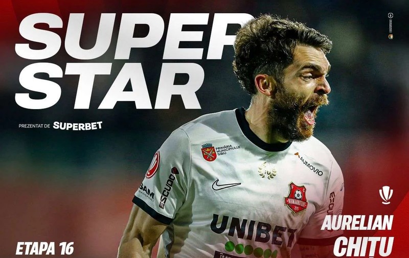 Doar goluri importante. Aurelian Chițu este jucătorul etapei a 16-a din Superliga