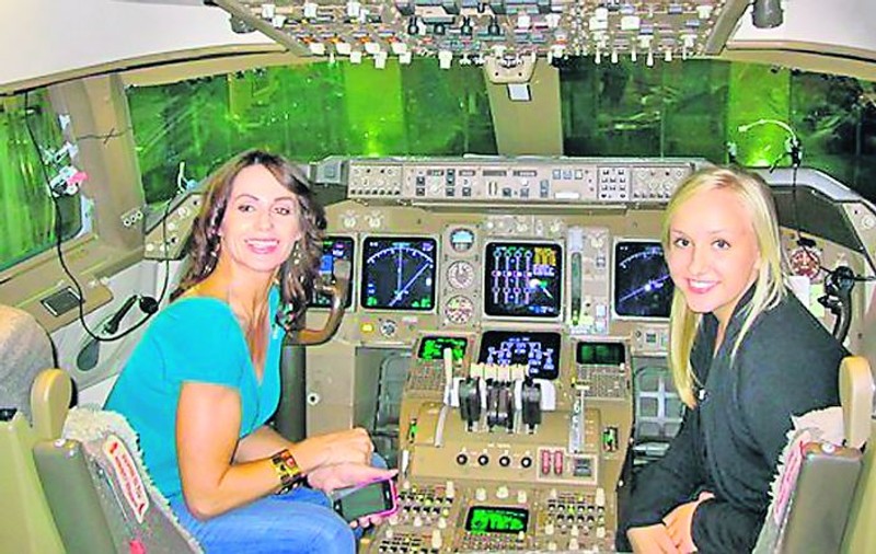 Nadia Comăneci, la manşa avionului