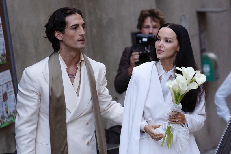Damiano David și Dove Cameron s-au căsătorit la Palazzo Comunale din Montalcino, Siena, Italia Sursa foto: Hepta