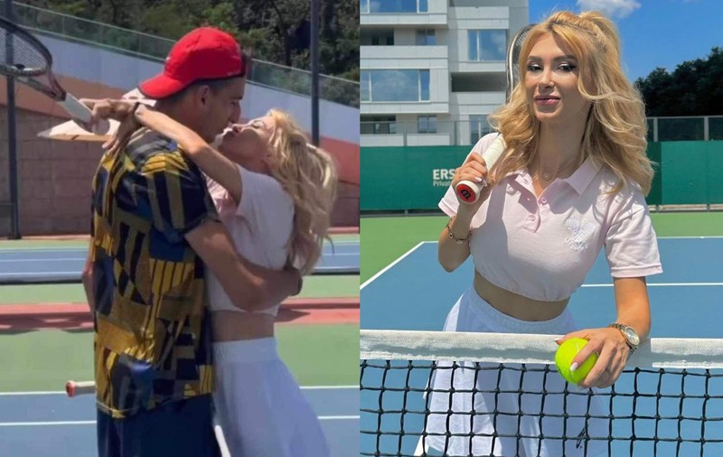 Andreea Bălan ia lecții de tenis de la iubitul ei. Artista radiază de fericire alături de Victor Vlad Cornea
