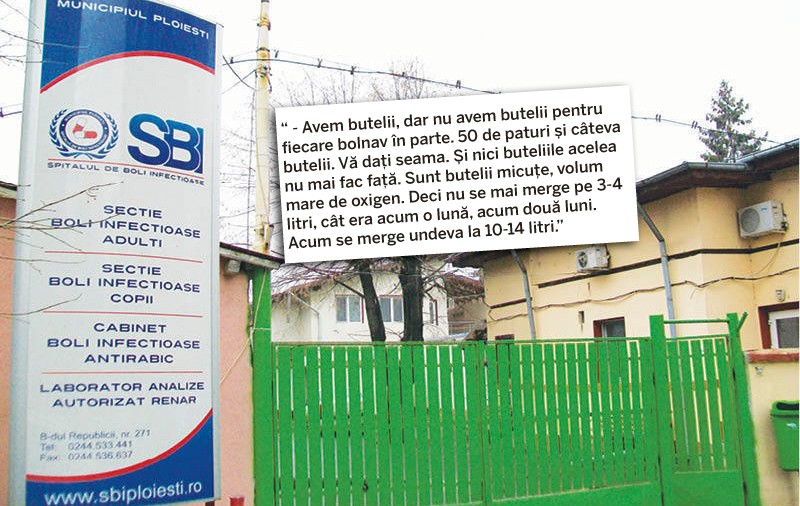 AUDIO. Cadru medical de la Boli Infecțioase Ploiești, înregistrat când recunoaște că buteliile de oxigen nu ajung la toți pacienții