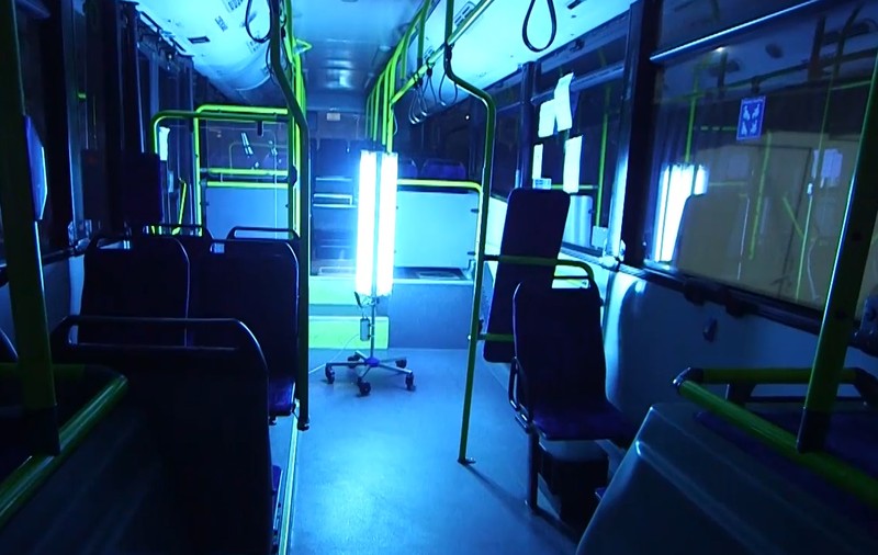 În Deva, autobuzele sunt  dezinfectate cu ultraviolete