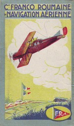 Poster publicitar Compania Franco–Română de Navigație Aeriană (sursa: Pinterest)