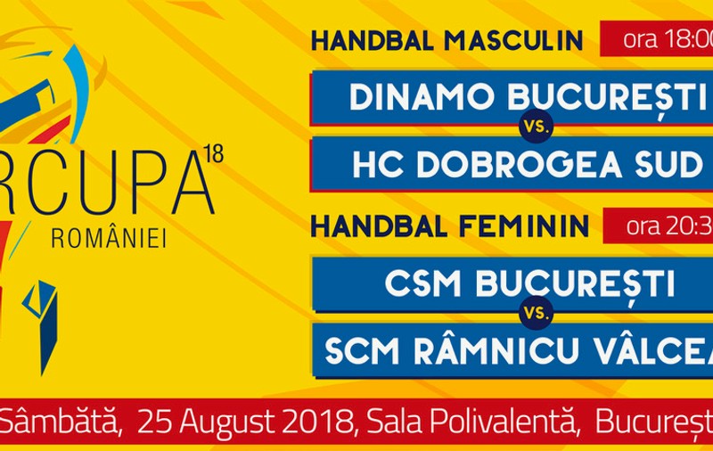 Supercupa României 2018 la handbal. Dinamo și SCM Rm. Vâlcea au luat trofeele