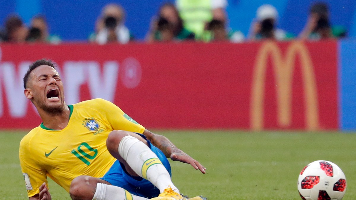 Neymar a stat 13 minute și 50 de secunde pe jos, la Campionatul Mondial de fotbal Rusia 2018