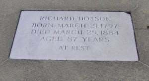 Piatra funerată a lui Richard Dotson.