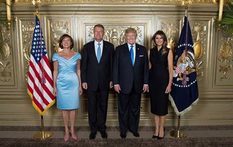 FOTO/ Președintele Iohannis și soția sa, la recepția oferită de Donald Trump șefilor de stat de la Adunarea Generală a ONU