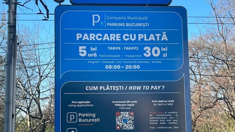 Tarife parcare Bucuresti - Foto: facebook Primăria Municipiului Bucuresti