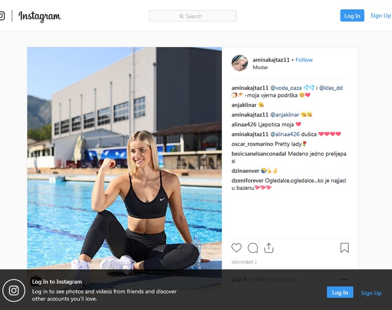 FOTO | Bosniaca Amina Kajtaz fost desemnată cea mai sexy înotătoare din lume. E specialistă la fluture