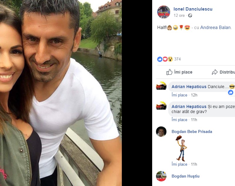 Ionel Dănciulescu a oficializat relația cu Andreea Bododel, fosta soție a lui Tibi Bălan