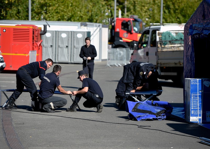 În 2018, la Arena Națională din București a fost simulată organizarea unei tabere de sinistrați cu o capacitate de 20.600 de persoane în cadrul exercițiului național „Seism 2018" Foto: Agerpres