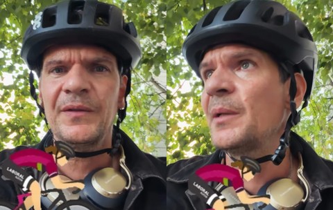 Tudor Chirilă, cu bicicleta prin București