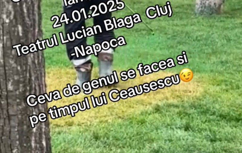 Gazon „vopsit” la Cluj. Filmarea care a creat confuzie pe internet: „Ceva de genul se făcea și pe timpul lui Ceaușescu”