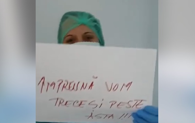 Un clip postat de cadrele medicale din linia întâi a Spitalului Victor Babeş a devenit viral: "Împreună vom trece şi peste asta"