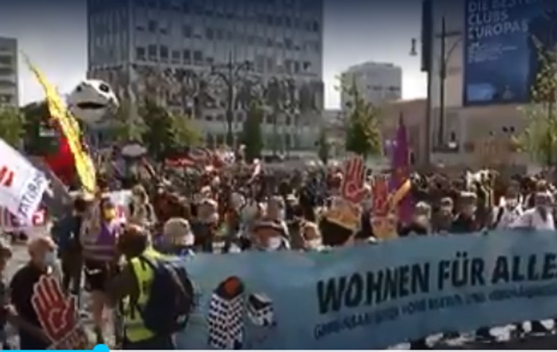 Mii de oameni au ieșit în stradă la Berlin și au manifestat împotriva chiriilor mari