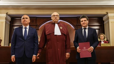 Nicușor Dan cu Marian Enache și Ilie Bolojan FOTO Vlad Chirea